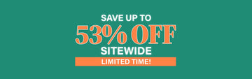 Up to 53% off Sitewide Sale Collection banner