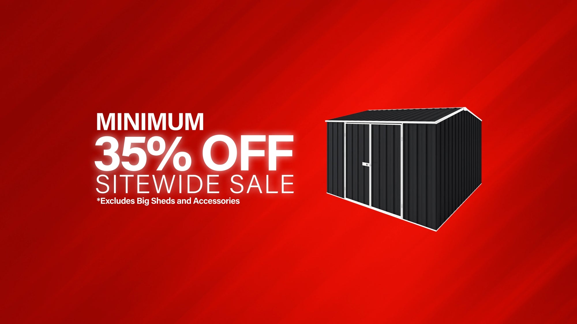 GardenShed Desktop Banner Minimum 35% Off Sitewide Sale