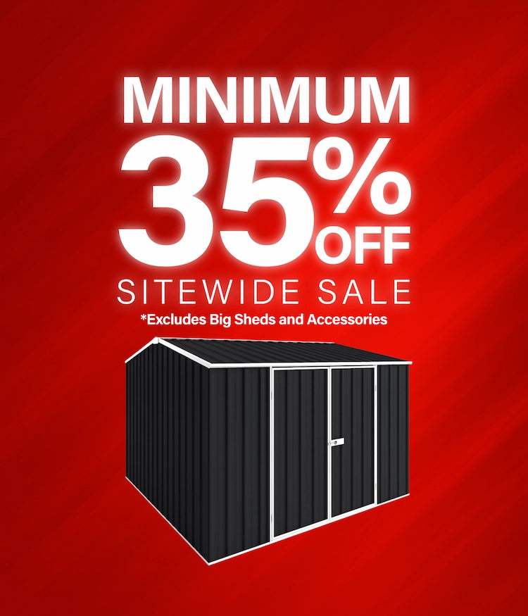 GardenShed Desktop Banner Minimum 35% Off Sitewide Sale