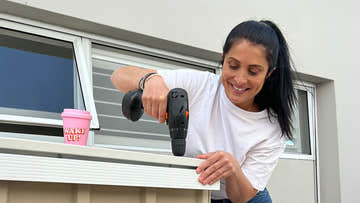 Girl Drilling an Easyshed