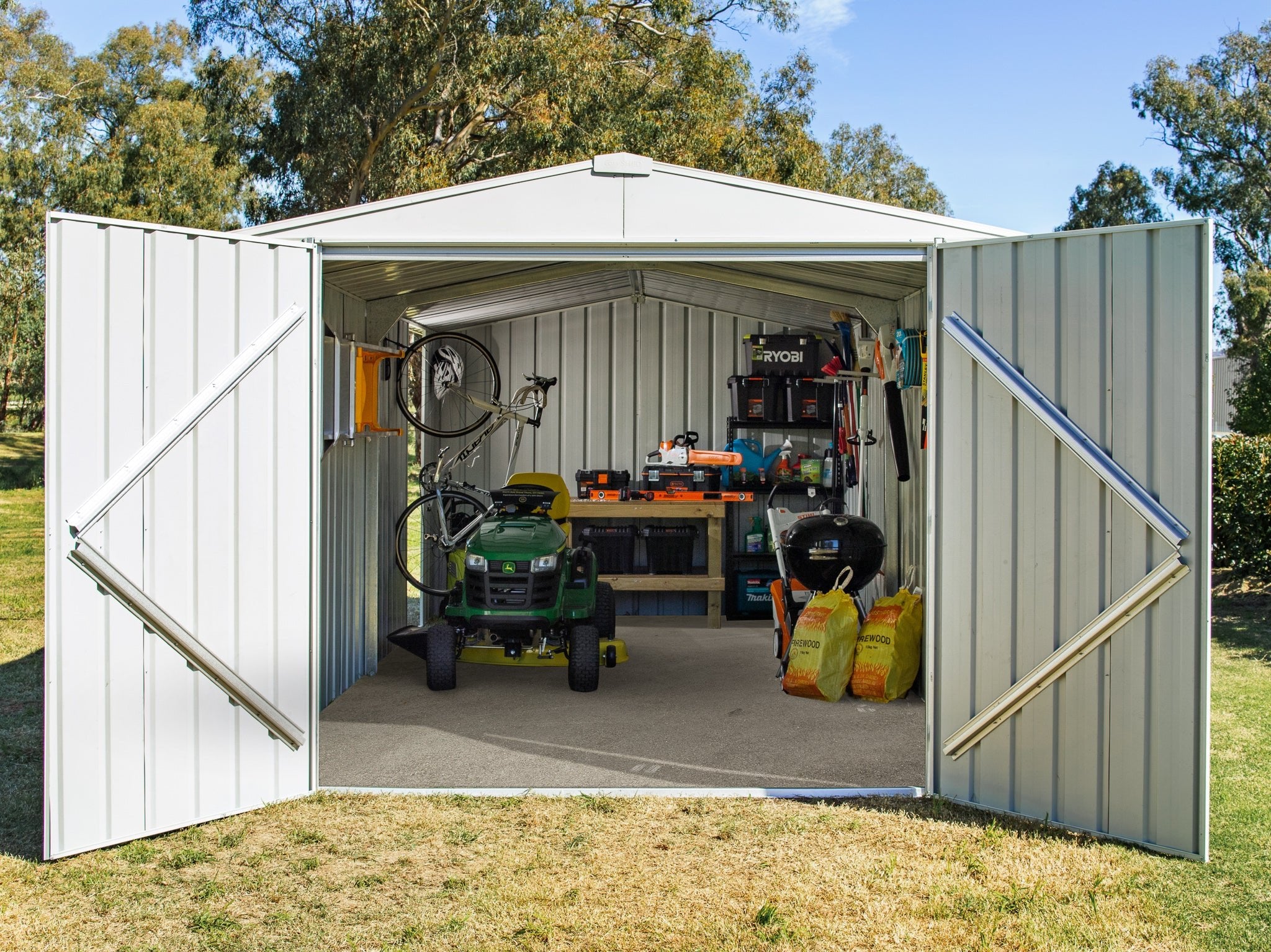 Keep Dry with a Raised Shed - EasyShed