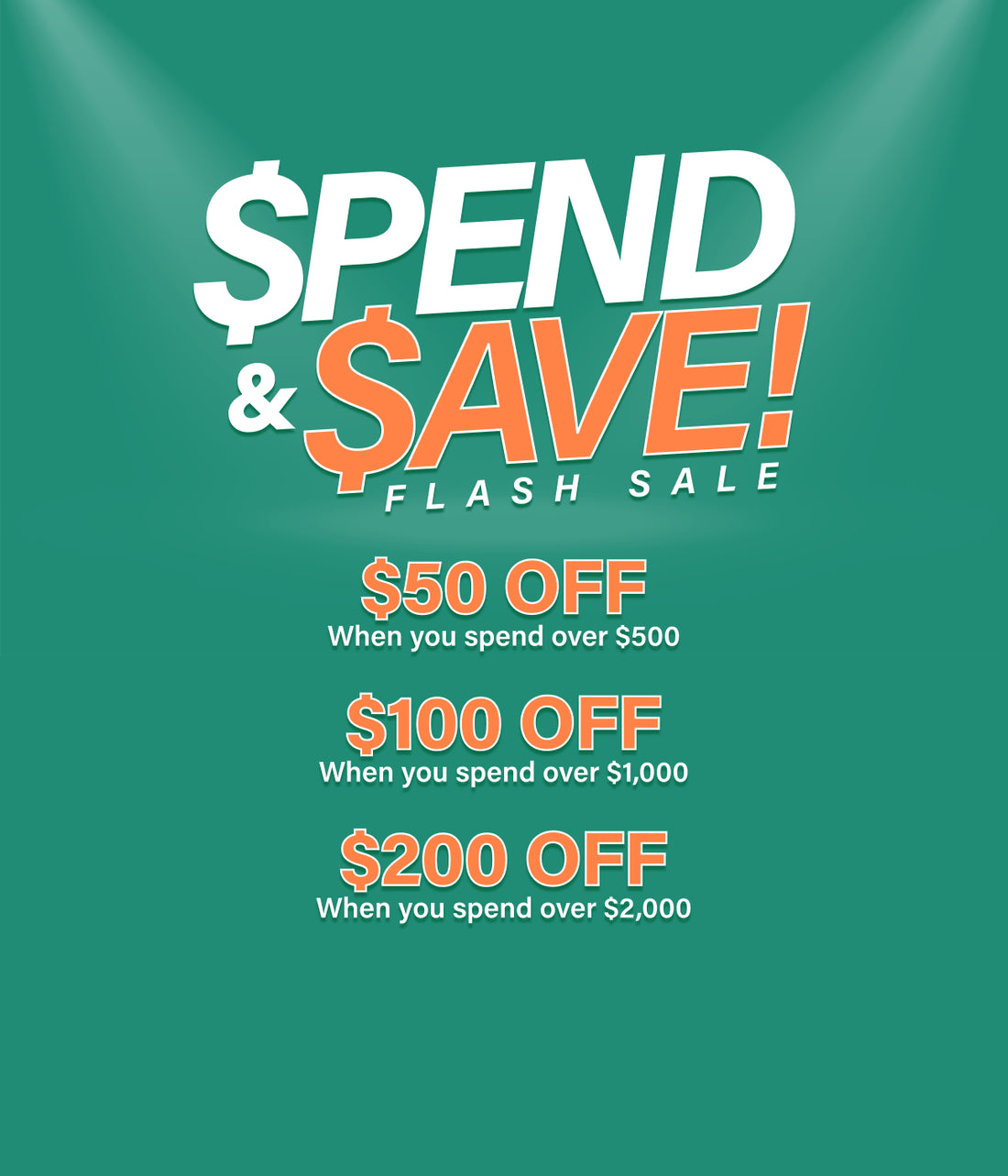 Mobile Banner Spend and Off Flash Sale