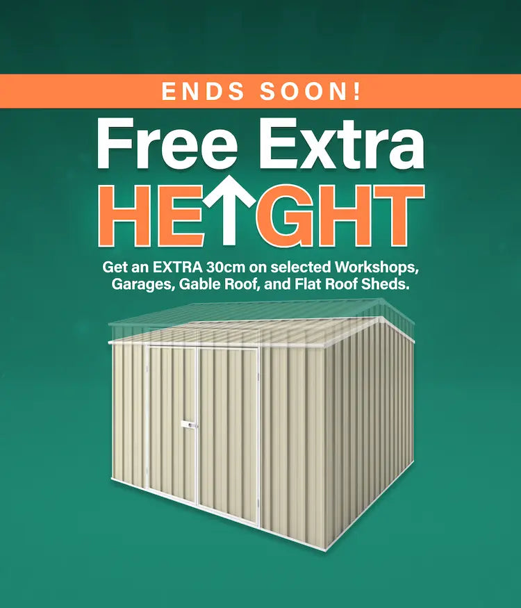 GardenShed Mobile Banner Free Extra Height Sitewide Sale Ends Soon