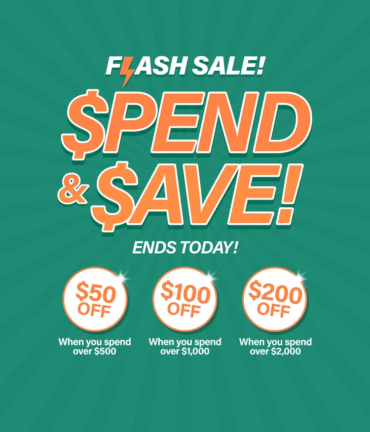 Desktop Banner Spend and Save Flash Sale Ends Today