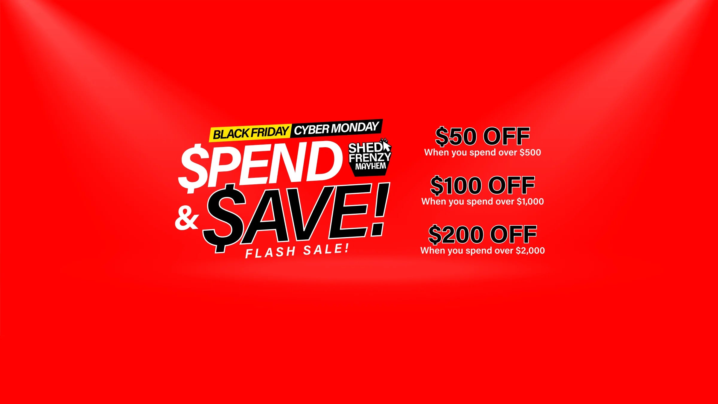 Desktop Banner Spend and Save Flash Sale