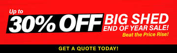 Bigshed Collection Banner 30% Off Extended