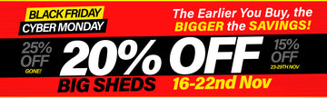 Mega Menu Banner 20 Off Big Sheds