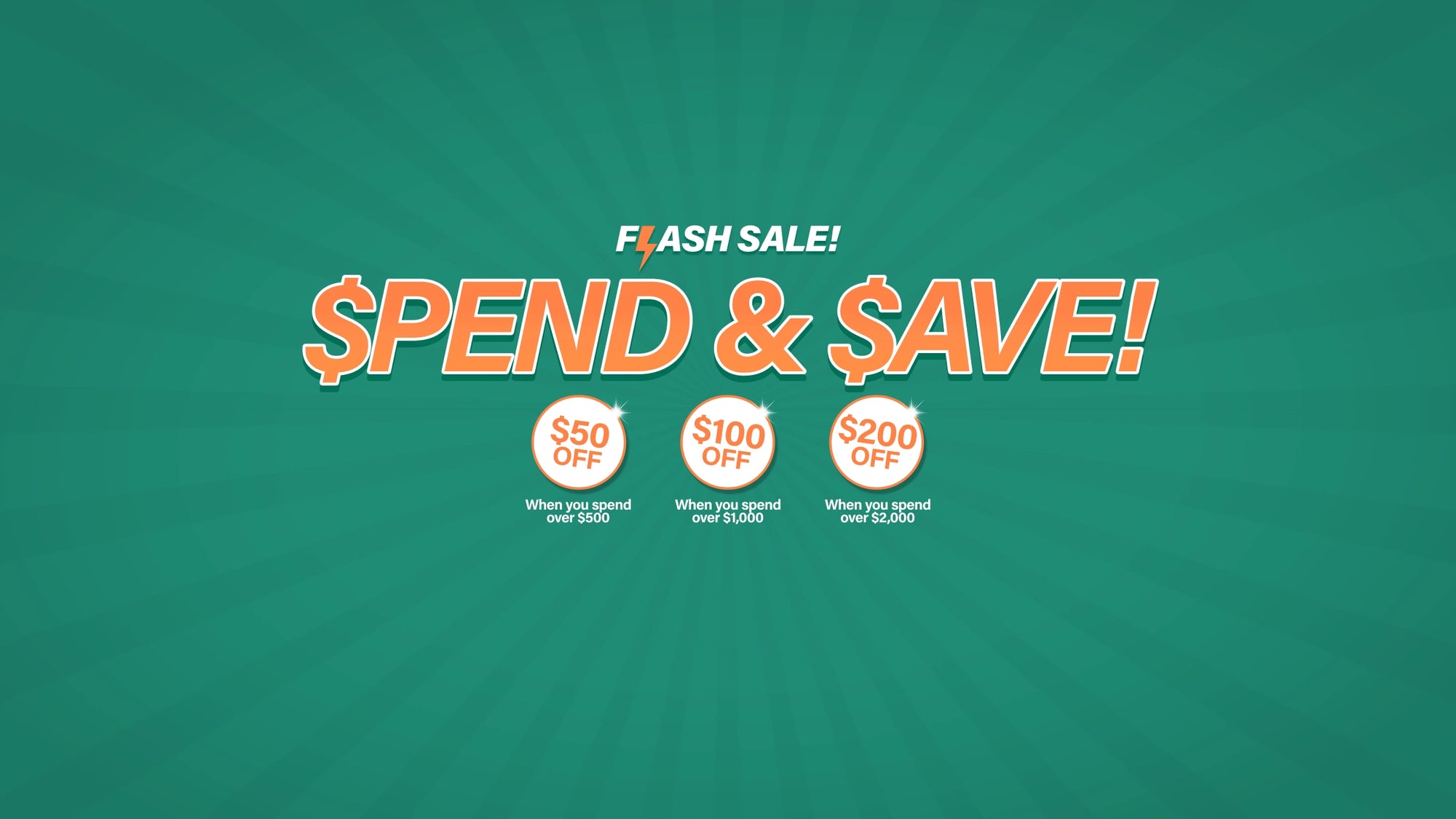 Desktop Banner Spend and Save Flash Sale