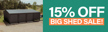 Bigshed Collection Banner 15% Off Sale