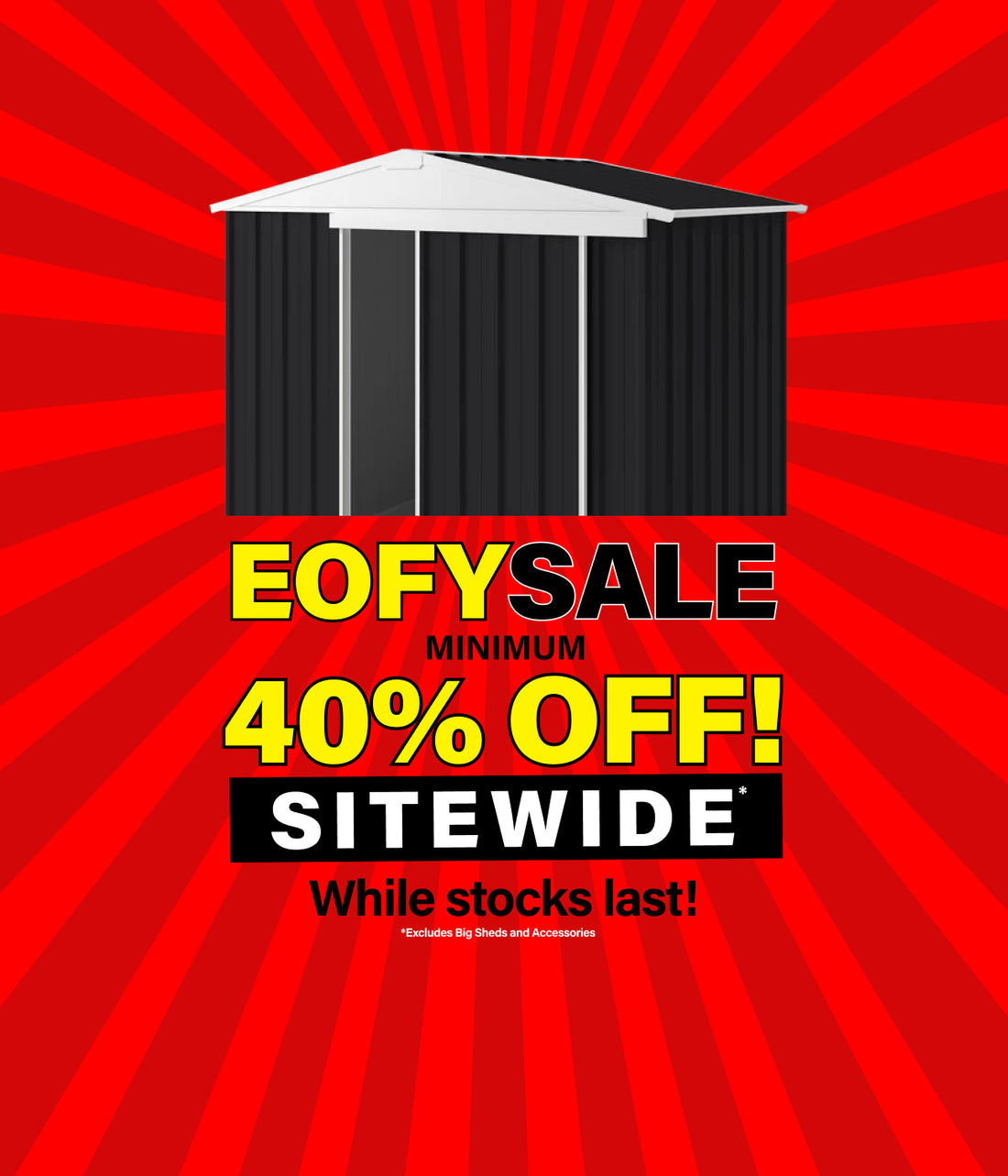 Mobile Banner Minimum 40% Off EOFY Sale