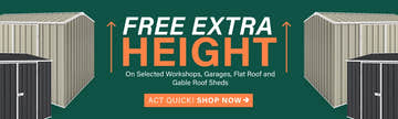GardenShed Mega Menu Banner Free Extra Height Sitewide Sale Extended