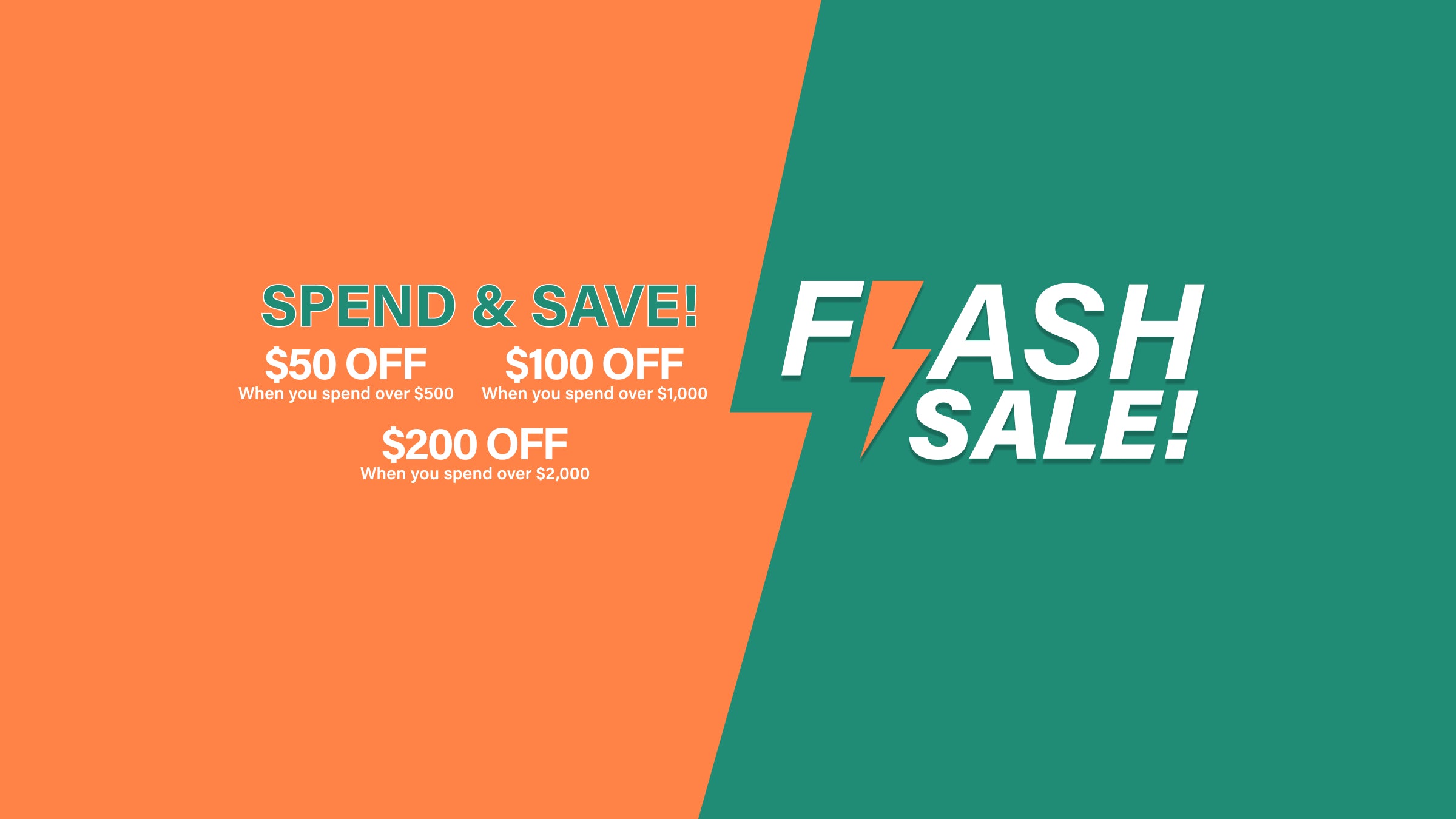 Desktop Banner Spend & Save Flash Sale