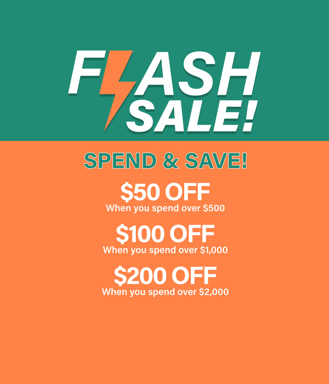 Mobile Banner Spend & Save Flash Sale