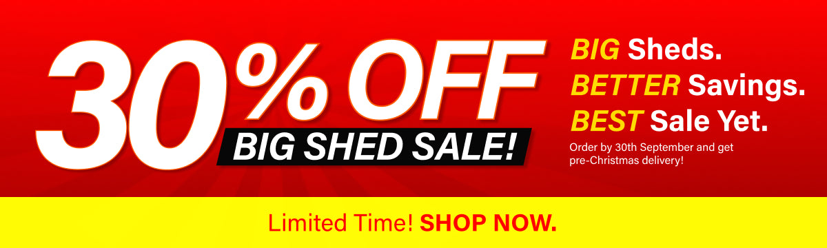 Bigshed Collection Banner 30% Off Sale