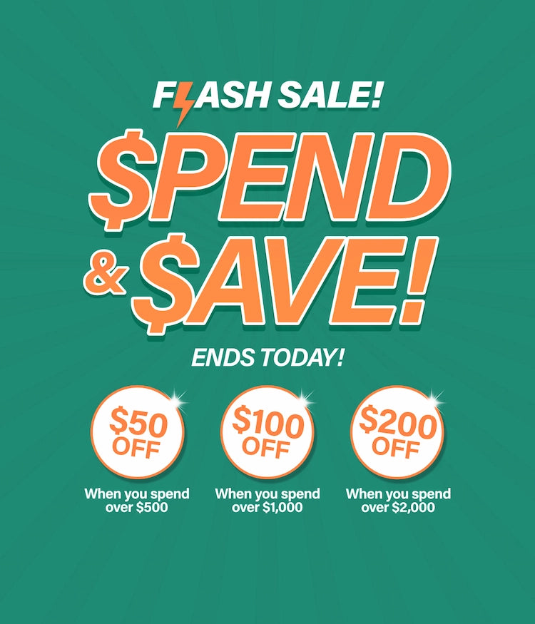 Desktop Banner Spend and Save Flash Sale Ends Today