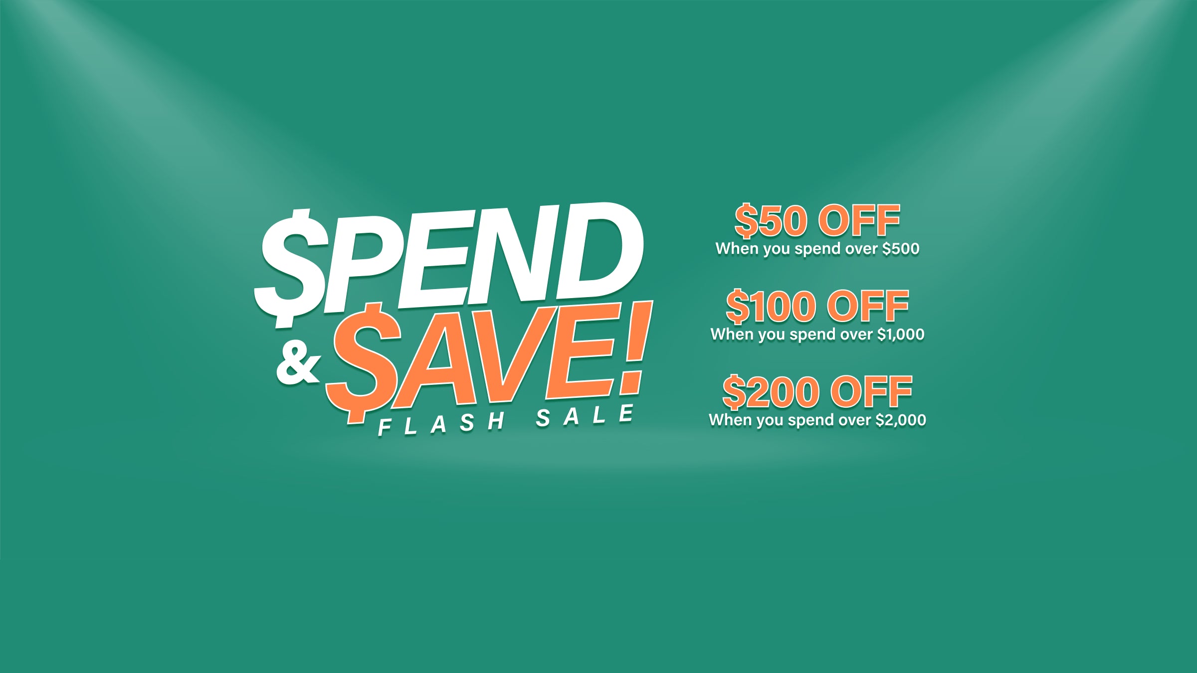 Desktop Banner Spend and Save Flash Sale