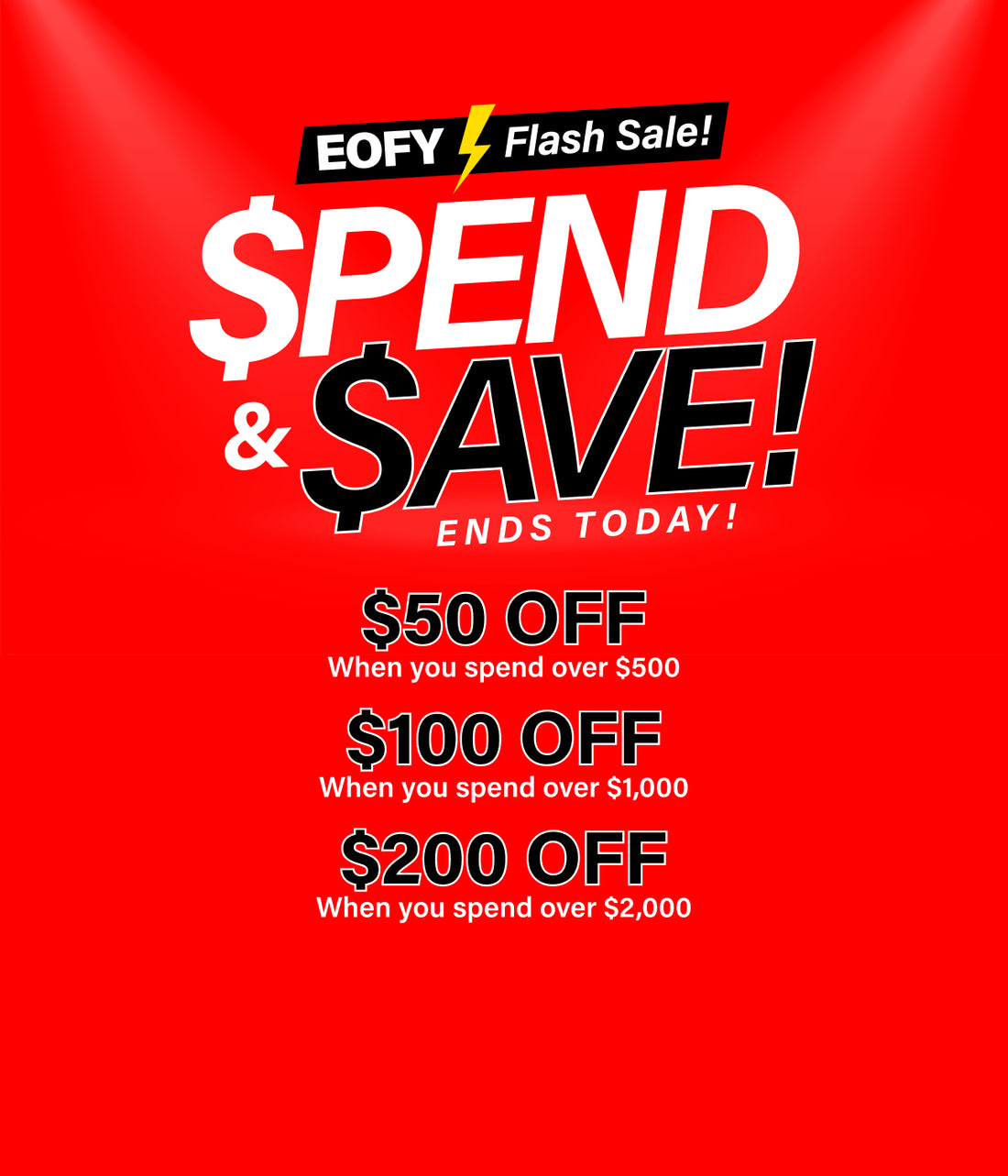 Mobile Banner Spend and Save Flash Sale Ends Today