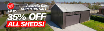 Big Shed Collection Banner 35% Off Australia Day