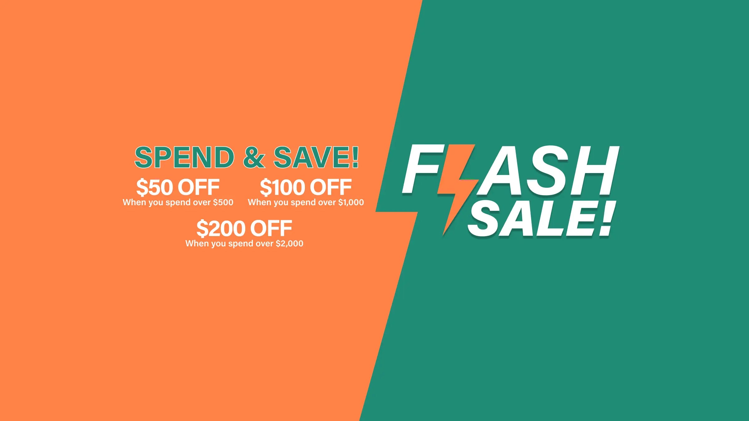 Desktop Banner Spend and Save Flash Sale