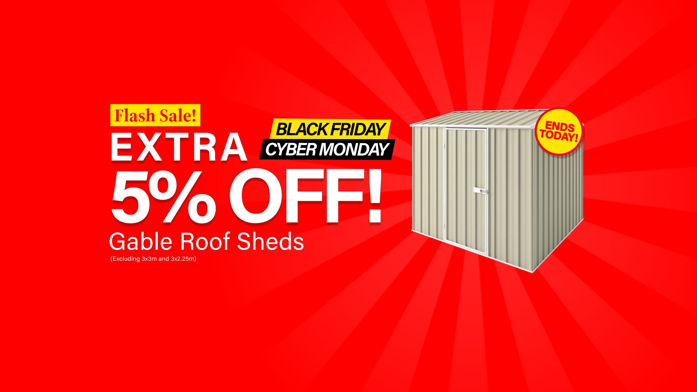 Desktop Banner TAF5 Gable Flash Sale Ends Today