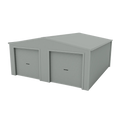 Double Garage Shed 6m x 6m x 2.4m - Gull Grey