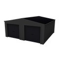 Double Garage Shed 6m x 6m x 2.4m - Monolith/Slate Grey