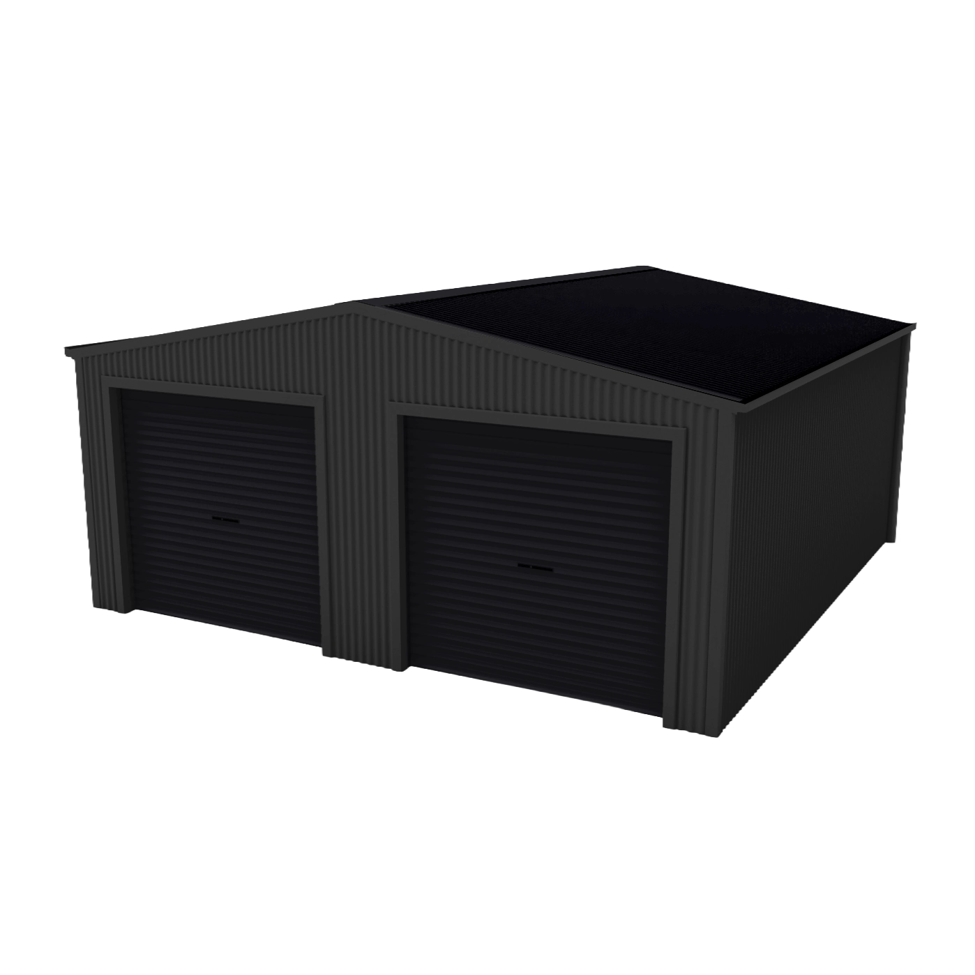 Double Garage Shed 6m x 6m x 2.4m - Monolith/Slate Grey