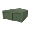 Double Garage Shed 6m x 6m x 2.4m - Mist Green