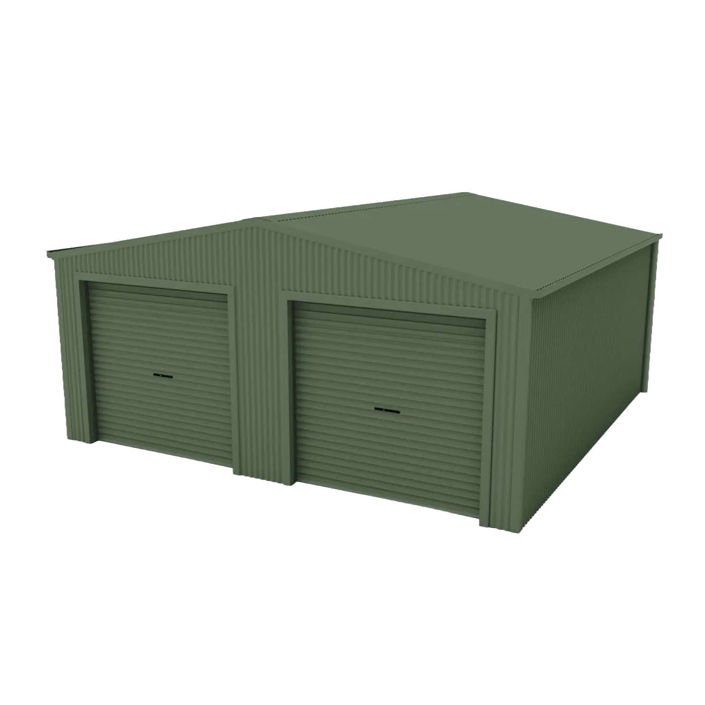 Double Garage Shed 6m x 6m x 2.4m - Mist Green