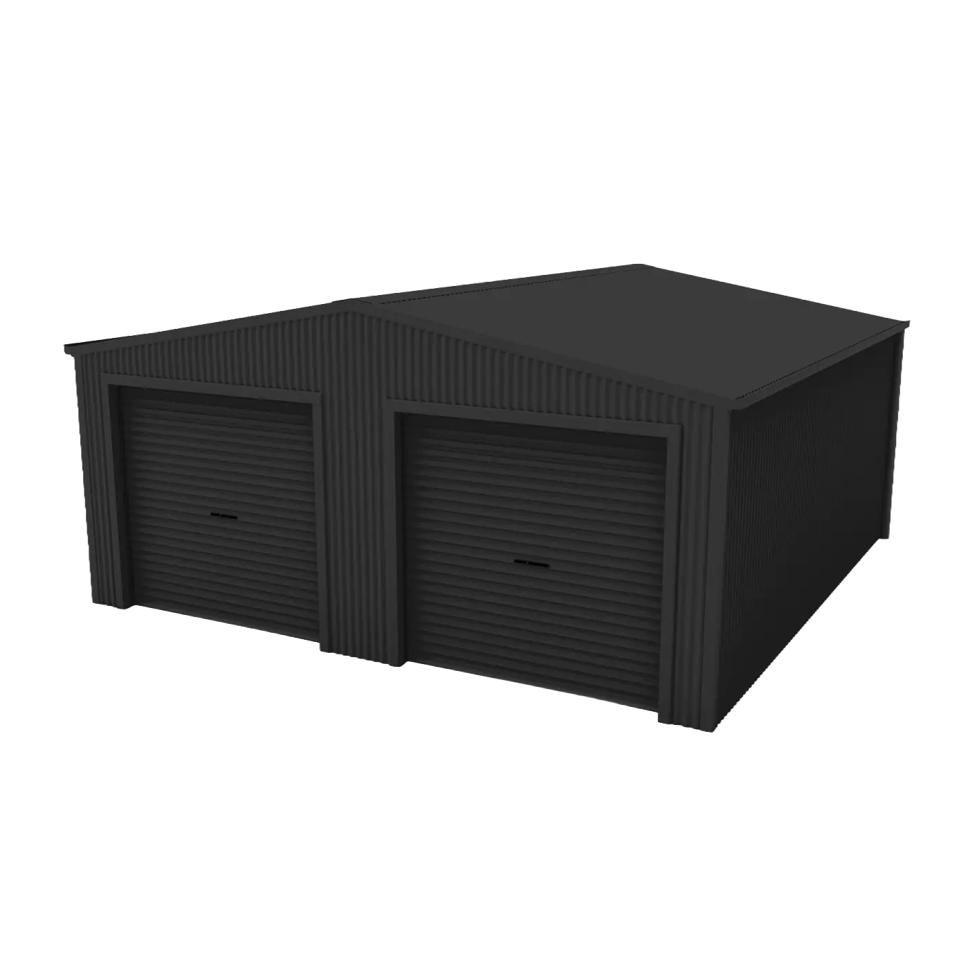 Double Garage Shed 6m x 6m x 2.4m - Slate Grey