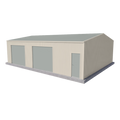 Large Workshop Shed 9m x 12m x 3m - Gull Grey/Off White