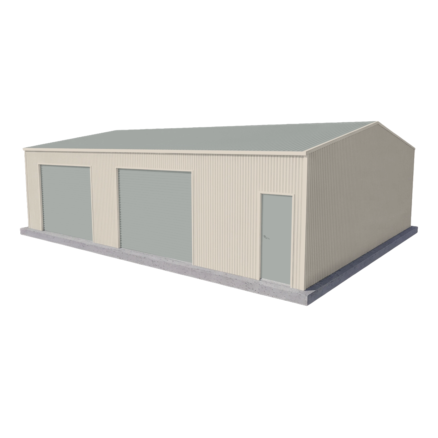 Large Workshop Shed 9m x 12m x 3m - Gull Grey/Off White