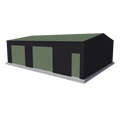 Large Workshop Shed 9m x 12m x 3m - Mist Green/Monolith