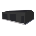 Large Workshop Shed 9m x 12m x 3m - Mist Green/Slate Grey