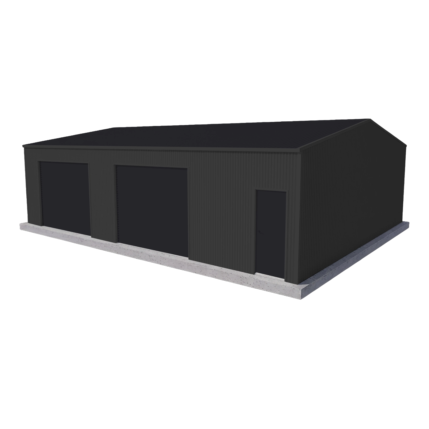 Large Workshop Shed 9m x 12m x 3m - Mist Green/Slate Grey
