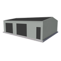 Large Workshop Shed 9m x 12m x 3m - Slate Grey/Gull Grey