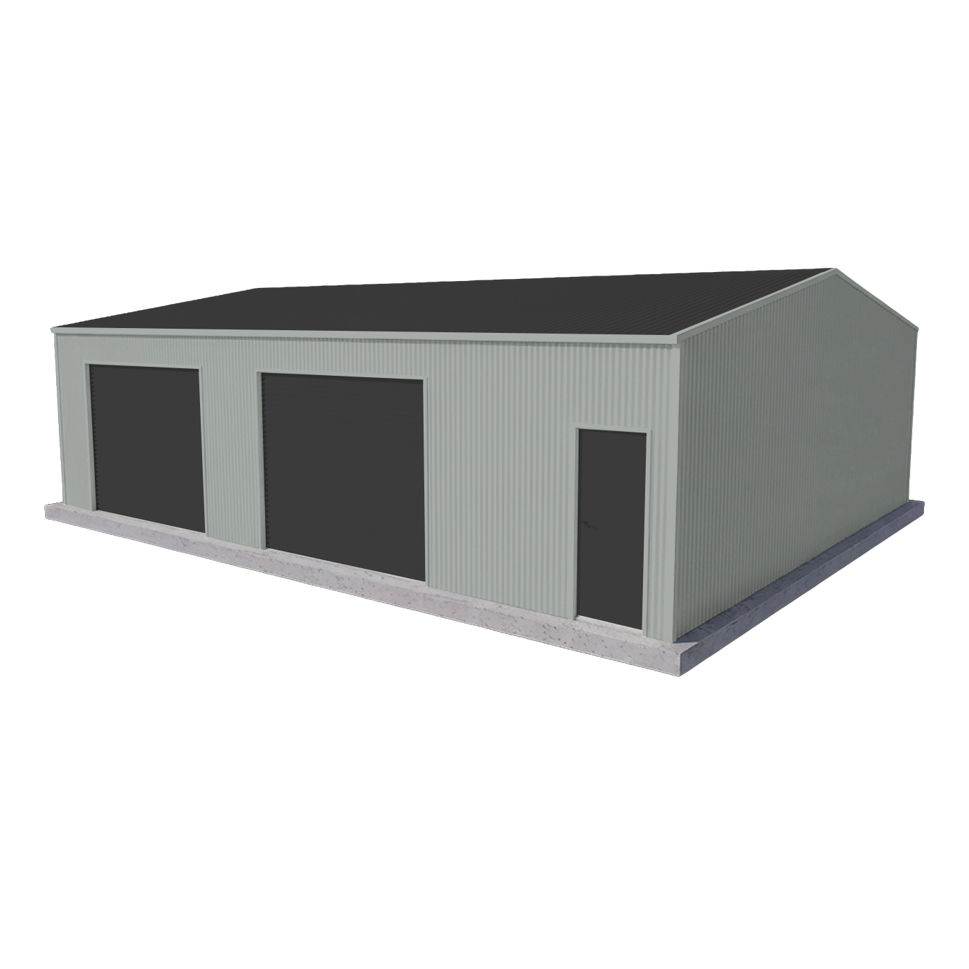 Large Workshop Shed 9m x 12m x 3m - Slate Grey/Gull Grey
