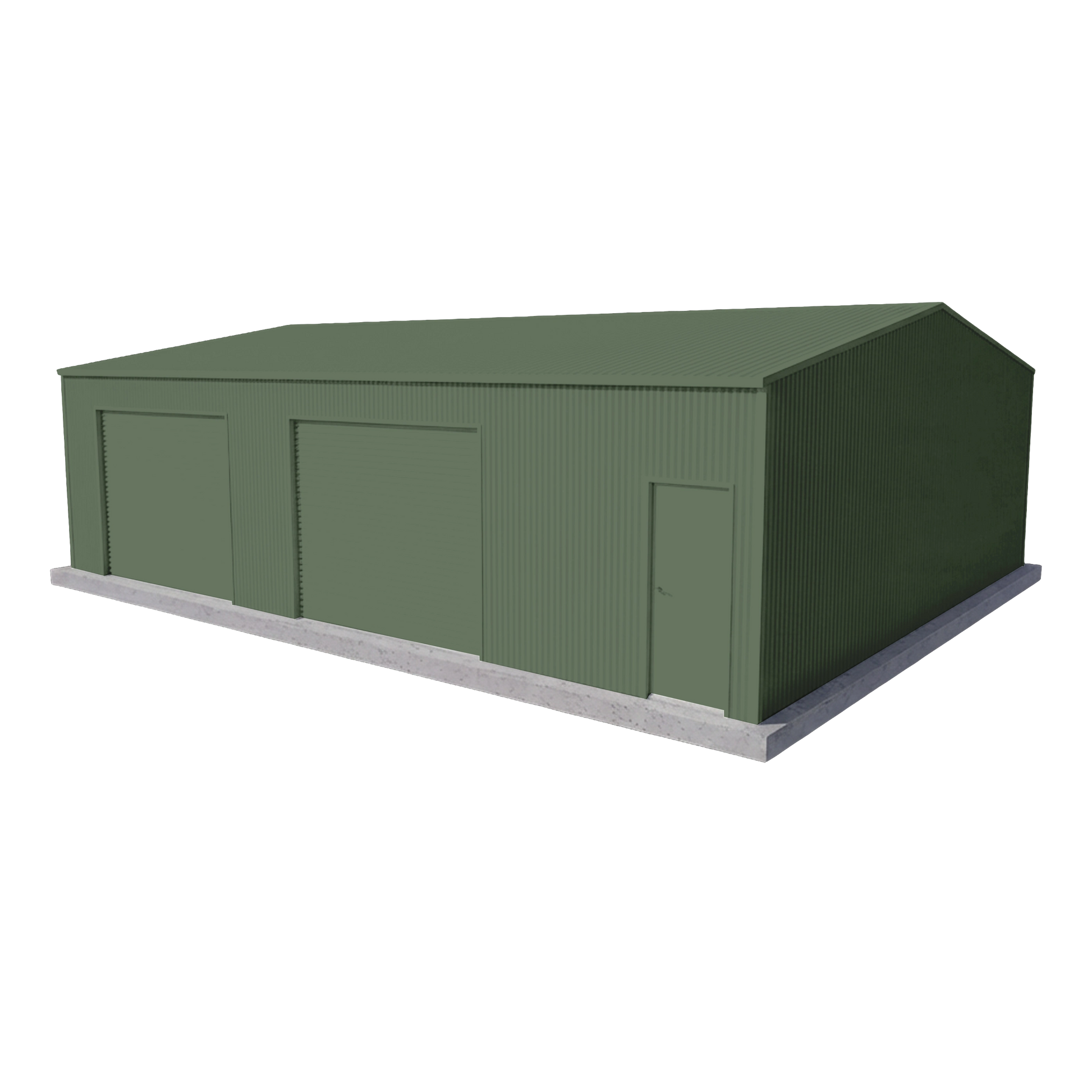 Large Workshop Shed 9m x 12m x 3m - Mist Green