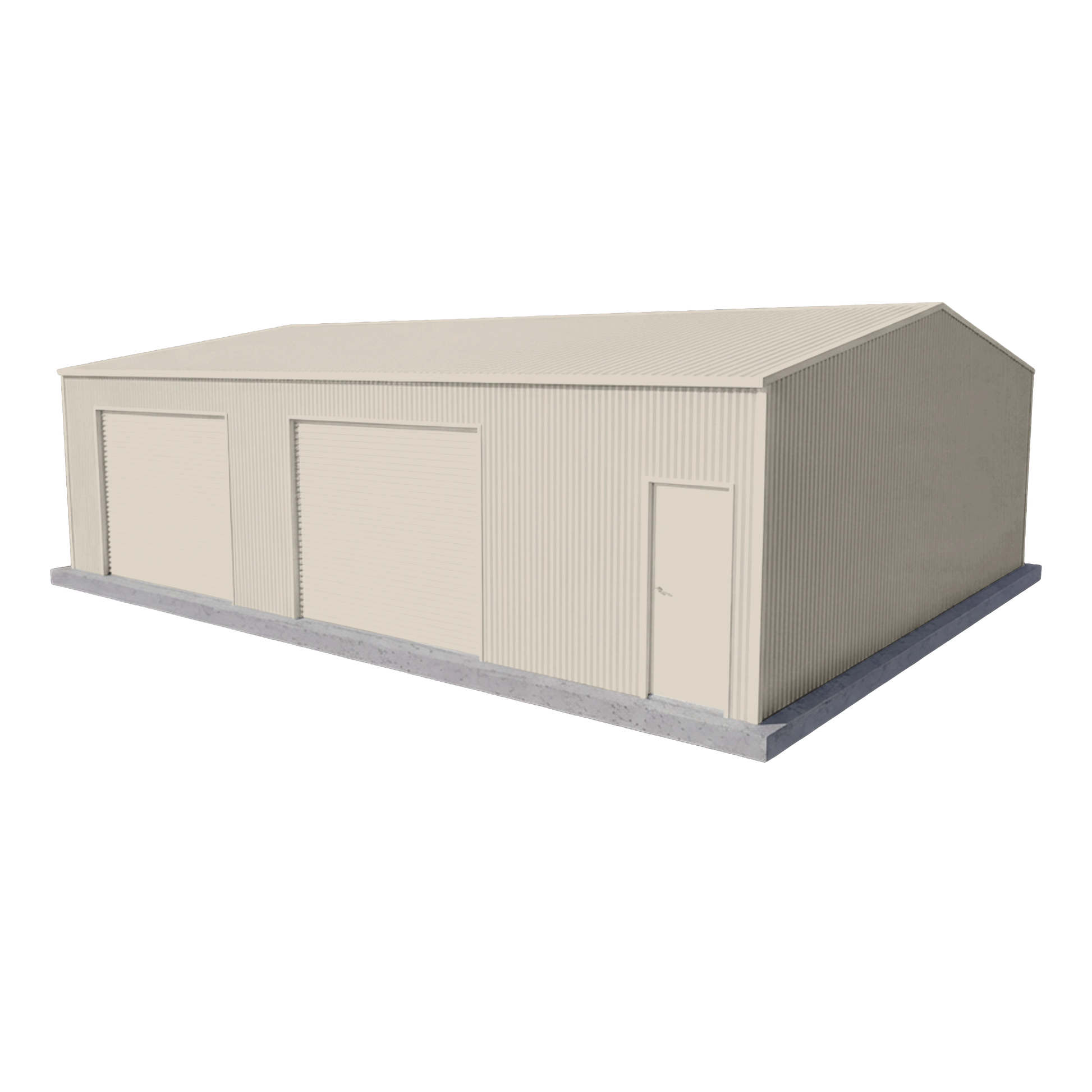 Large Workshop Shed 9m x 12m x 3m - Off White