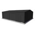 Large Workshop Shed 9m x 12m x 3m - Slate Grey