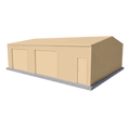 Large Workshop Shed 9m x 12m x 3m - Smooth Cream