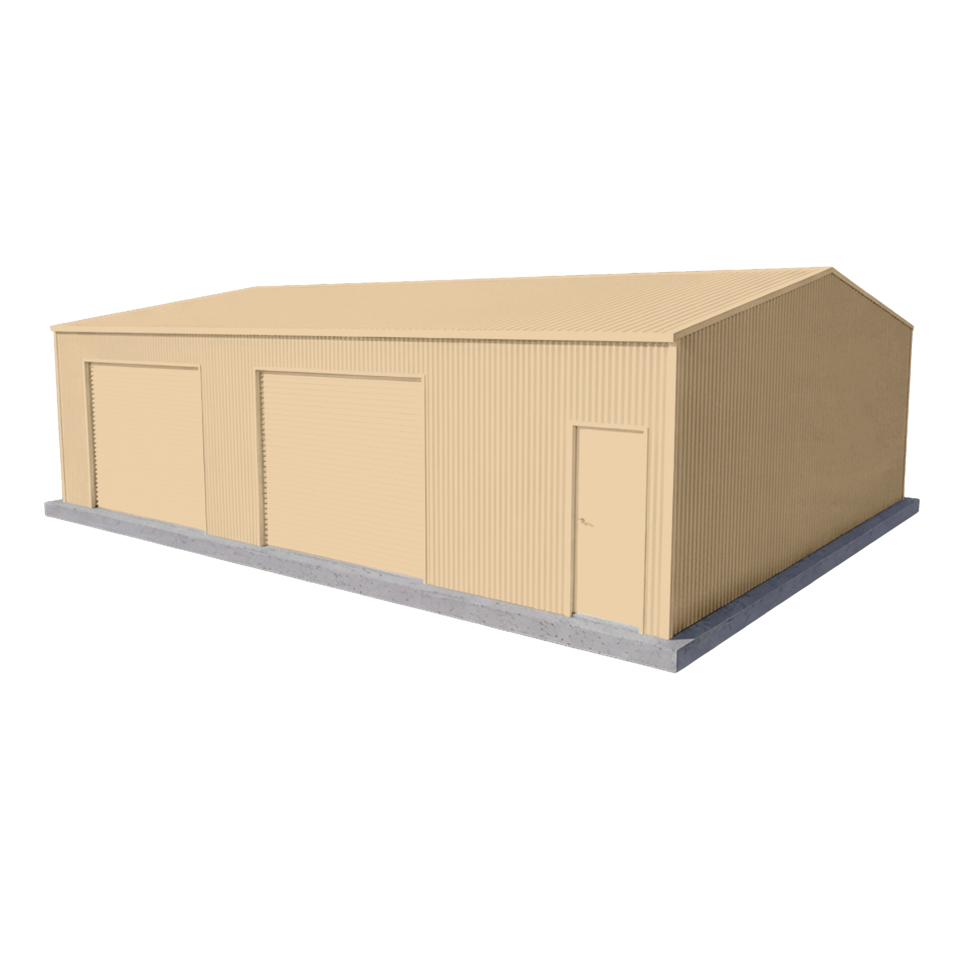 Large Workshop Shed 9m x 12m x 3m - Smooth Cream