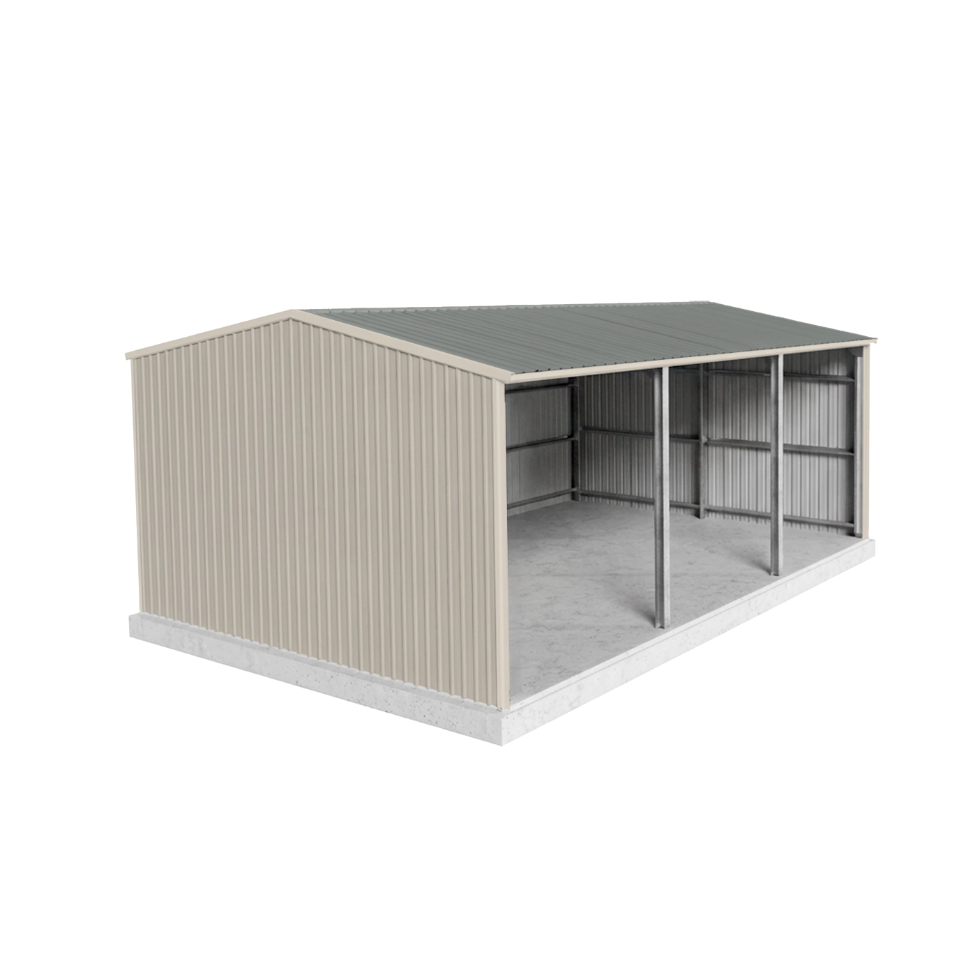 Machinery Shed 7m x 9.5m x 3m - Gull Grey/Off White