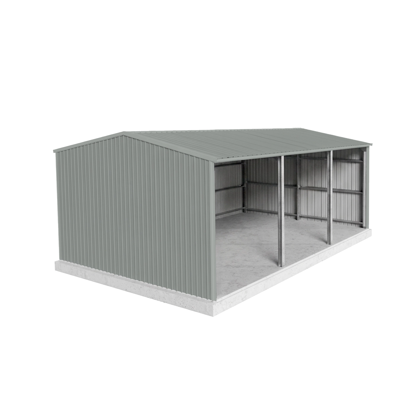 Machinery Shed 7m x 9.5m x 3m - Gull Grey