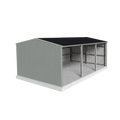 Machinery Shed 7m x 9.5m x 3m - Monolith/Gull Grey