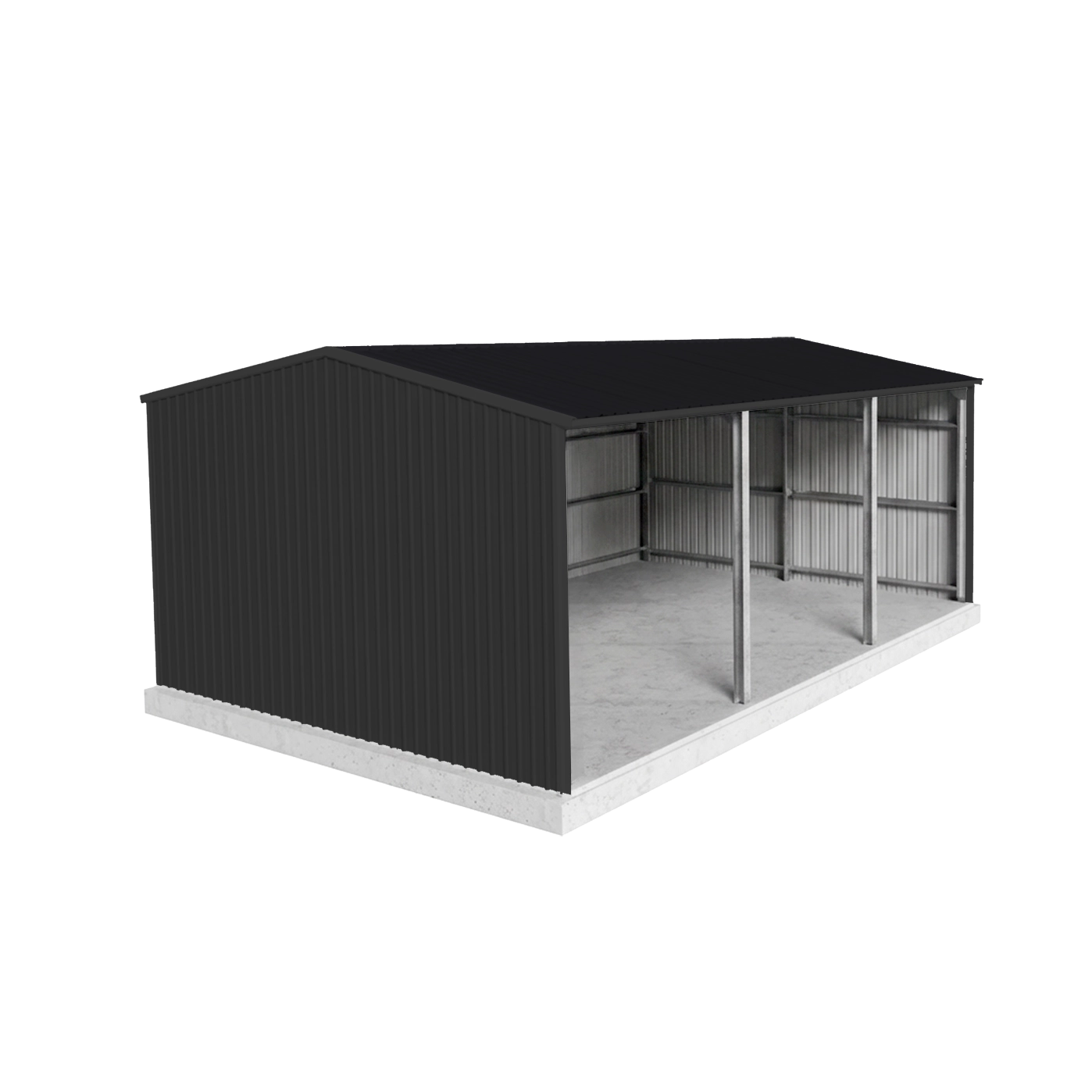 Machinery Shed 7m x 9.5m x 3m - Monolith/Slate Grey