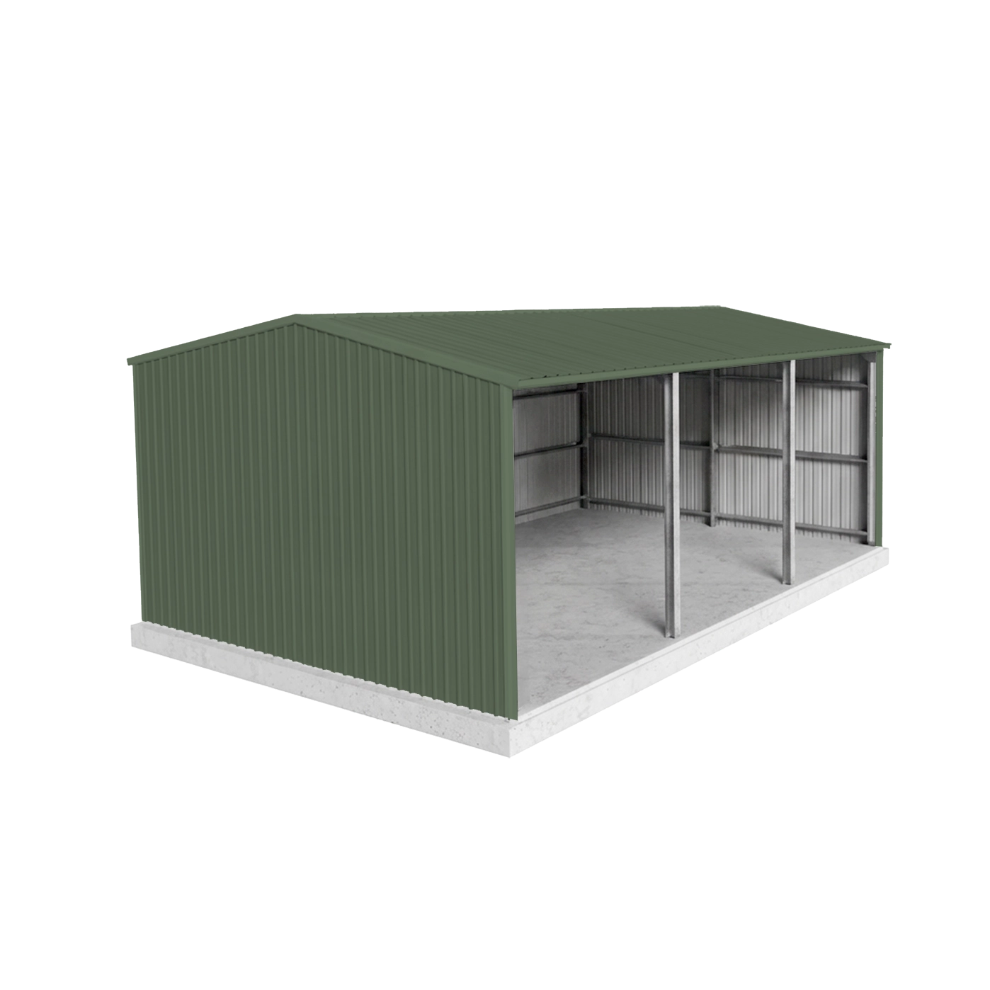 Machinery Shed 7m x 9.5m x 3m - Mist Green