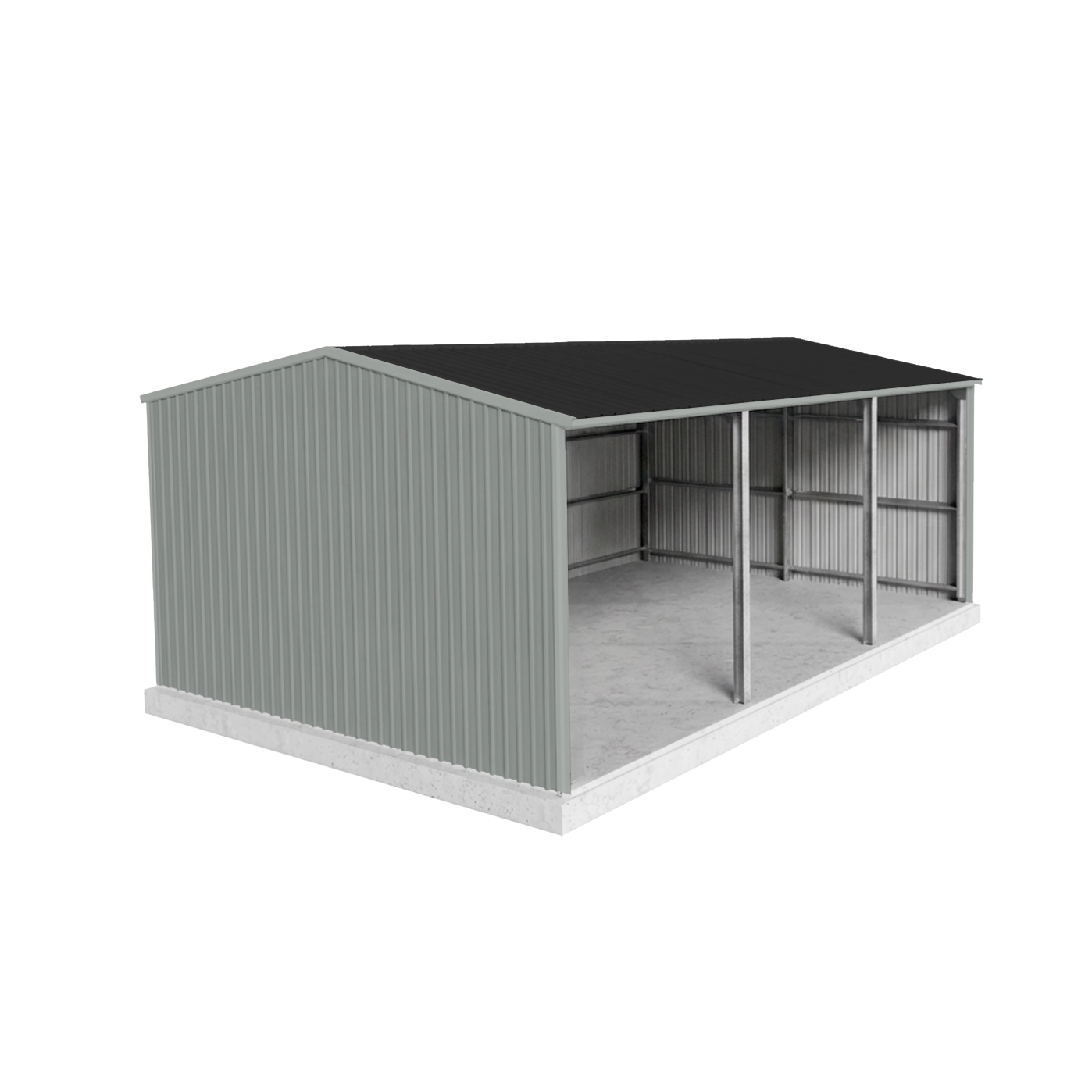 Machinery Shed 7m x 9.5m x 3m - Slate Grey/Gull Grey