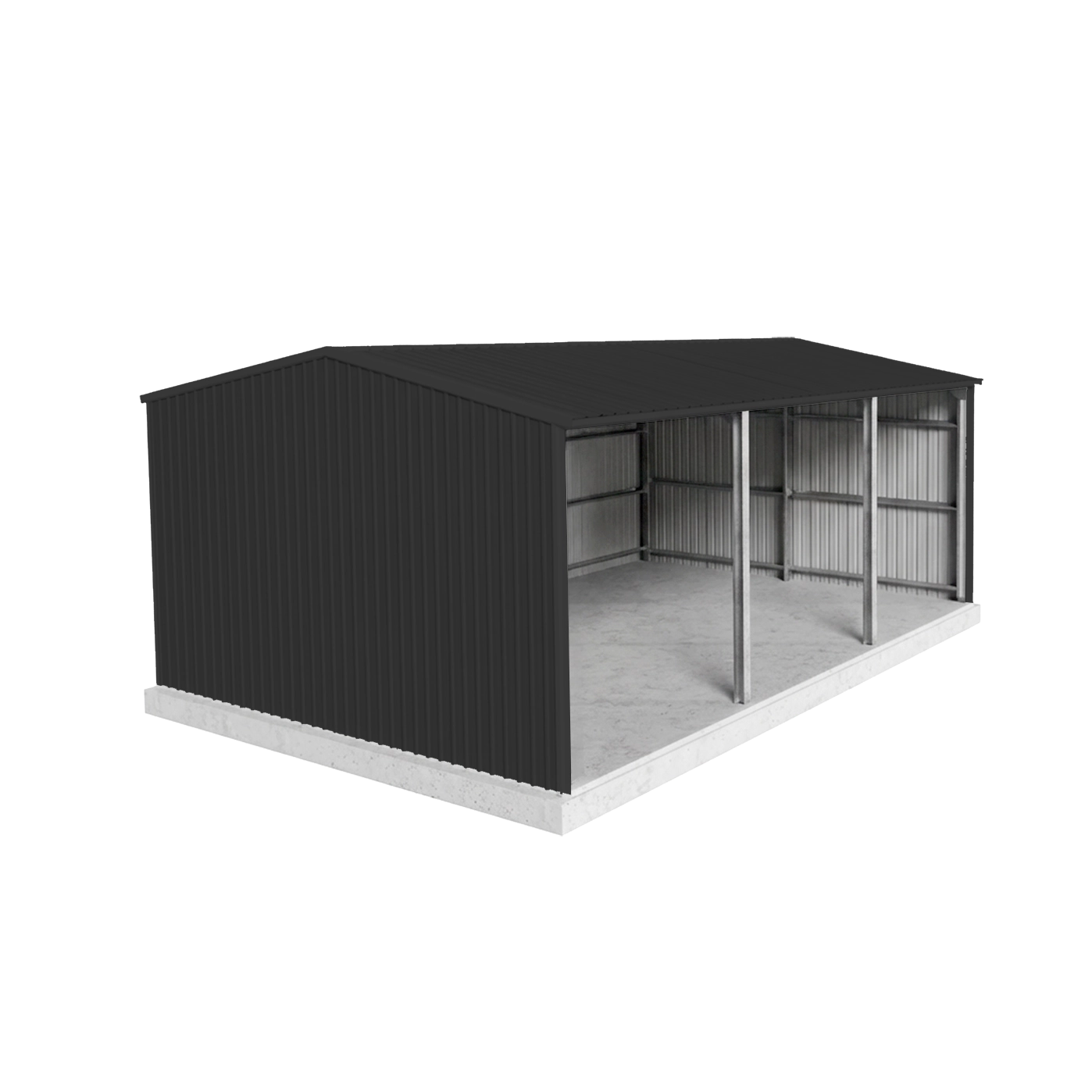 Machinery Shed 7m x 9.5m x 3m - Slate Grey