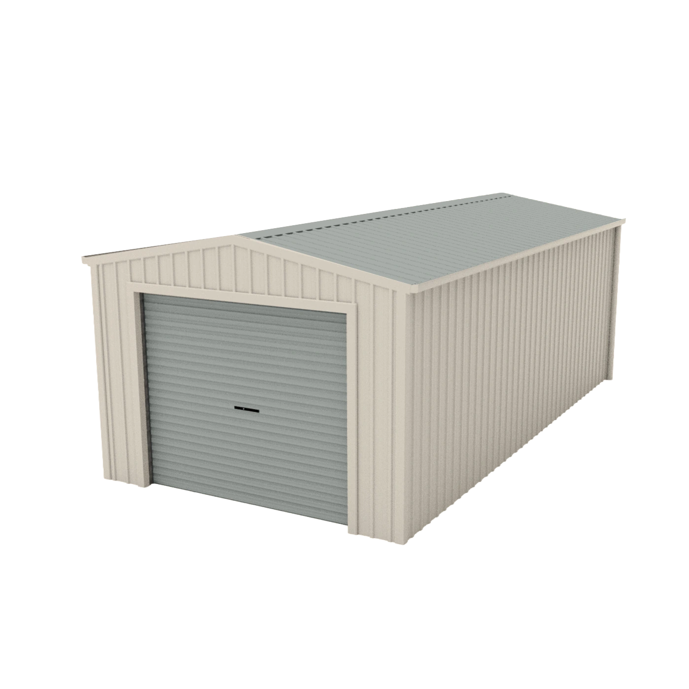 Single Garage - 4m x 7m x 2.4m - Gull Grey/Off White